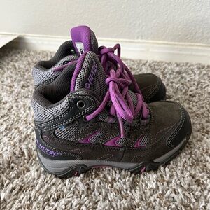 Hi-Tec Gray & Purple Logan Hiking Boots Size 10 Junior